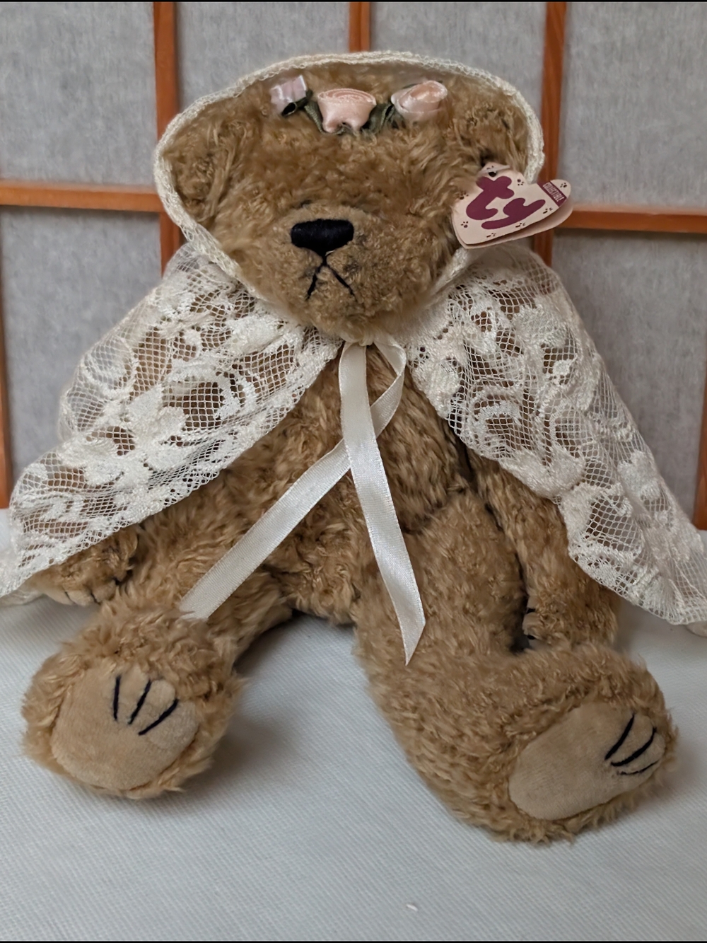 Vintage 1993 Ty Attic Treasures "Eve" Jointed Teddy Bear 12" Retired with Tags